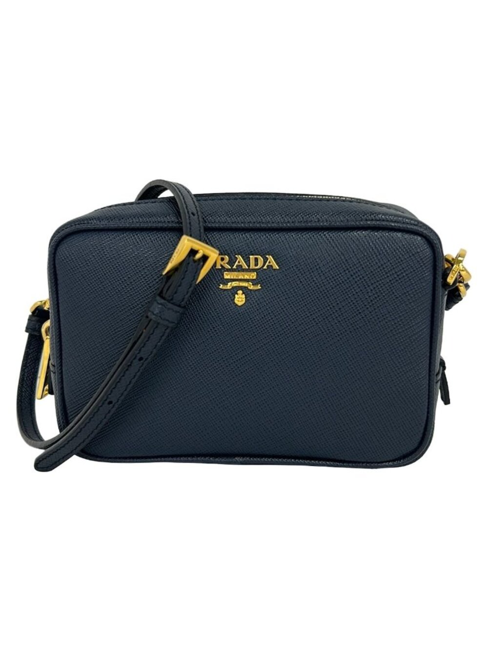 Prada Shoulder Bag Dark Navy Leather